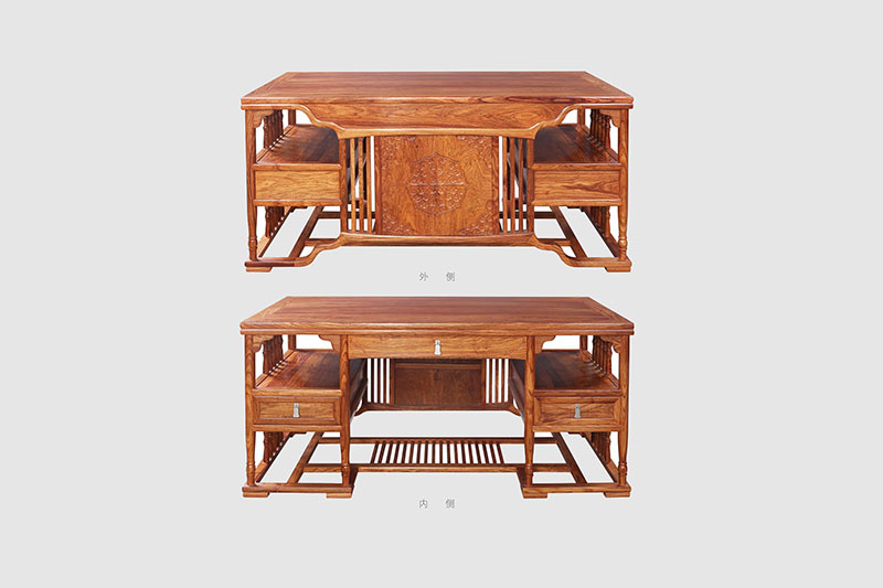 贾汪中式家居装饰书房桌椅组合家具效果图